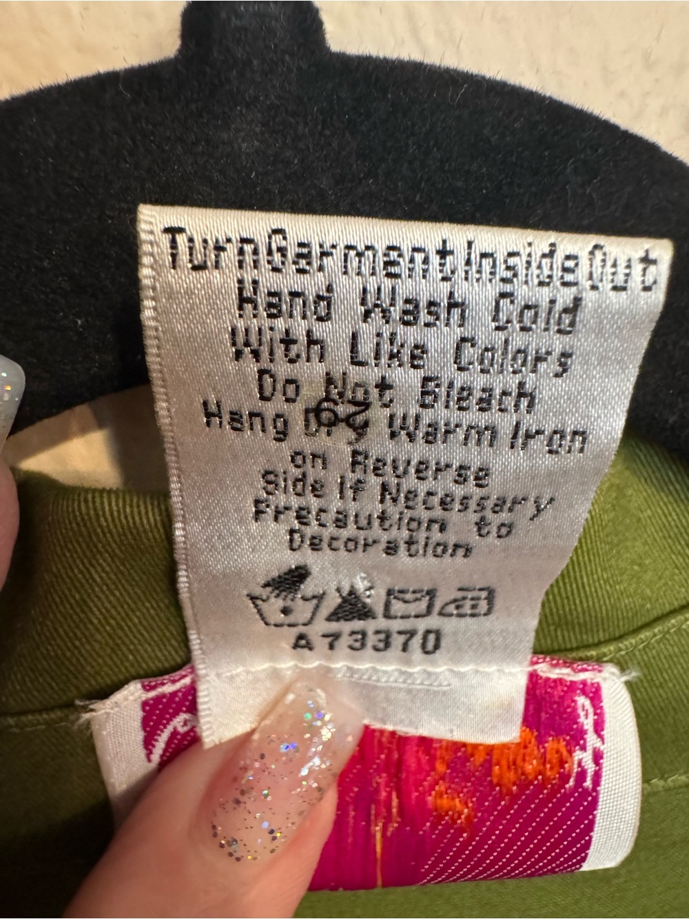 Artsy Quacker Factory Olive Green Rhinestone Embellished Collared Jacket - Picture 8 of 8